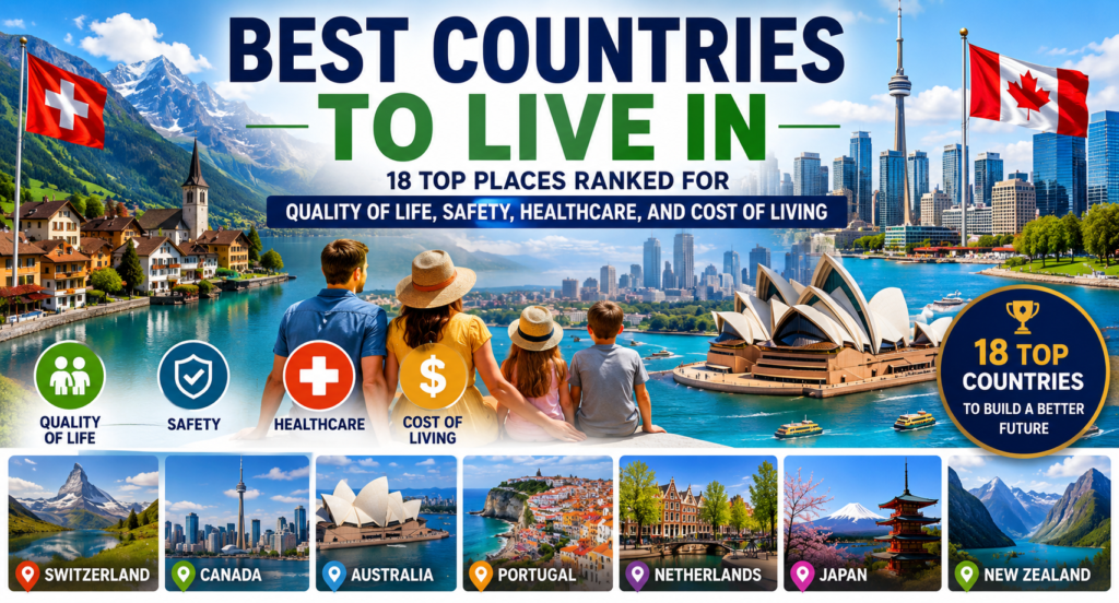 Best Countries to Live In: 18 Top Places Ranked for Quality of Life, Safety, Healthcare, and Cost of Living