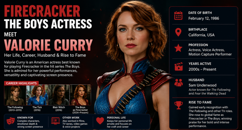 Firecracker The Boys Actress: Meet Valorie Curry, Her Age, Career, Husband, Net Worth, and Rise to Fame