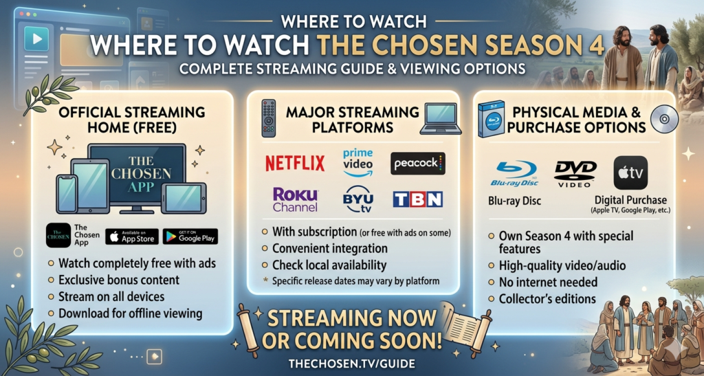 Where to Watch the Chosen Season 4: Complete Streaming Guide, Release Platforms, and Viewing Options