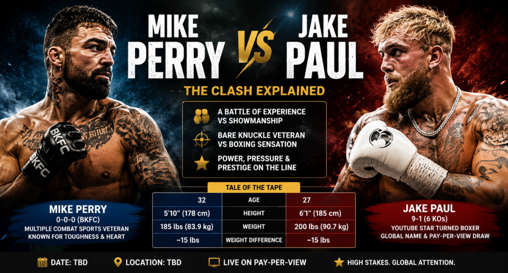 Mike Perry vs Jake Paul: Comprehensive Overview of the Clash, Background Story, and Fight Dynamics Revealed, weight difference, and more info