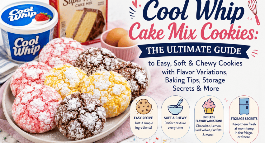 Cool Whip Cake Mix Cookies: The Ultimate Guide to Easy, Soft & Chewy Cookies with Flavor Variations, Baking Tips, Storage Secrets & More