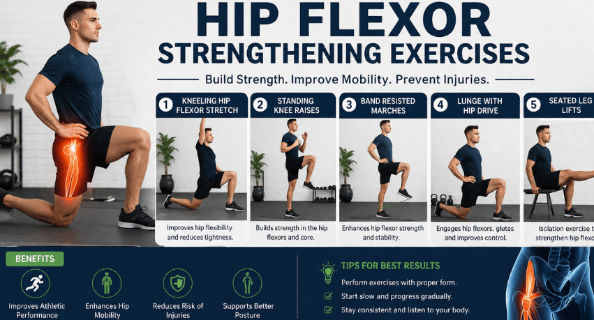 Hip Flexor Strengthening Exercises: The Complete Guide to Stronger Hips, Better Mobility, Injury Prevention, and Improved Athletic Performance