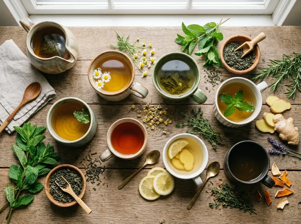 Which teas have evidence, and how strong it is